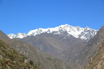Fototapeta premium Panoramic View Of Snowcapped Mountains Against Sky