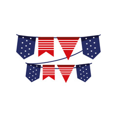 Fototapeta premium american flags bunting
