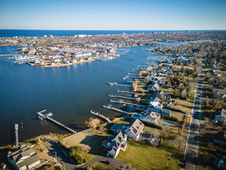 Aerial of Oceanport New Jersey 