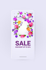 happy easter holiday celebration sale banner flyer or greeting card with decorative eggs in rabbit shape