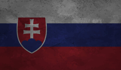 Fototapeta premium Slovakia grunge, old, scratched style flag