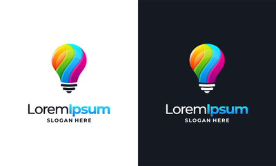 Modern Creative Idea logo designs symbol, Light bulb logo template, Intelligence Logo template, Smart People logo