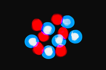 Luces neón rojo y azul