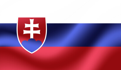 Obraz premium Slovakia grunge, old, scratched style flag