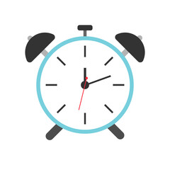 Icono Reloj minimalista azul cian