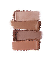 Crushed eyeshadow isolated on white