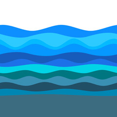 Freshness natural theme, a Fresh Water background of blue. Elements design seamless wave. Abstract wavy Vector illustration eps10