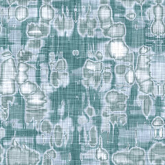 Aegean teal tonal linen texture background. Summer coastal living style home decor fabric effect. Sea green washed out grunge distressed blur material. Decorative calm light textile seamless pattern 
