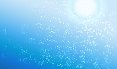 Fototapeta premium 水中の泡、水のイメージの背景素材