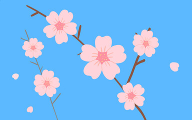 cherry blossom background sakura flower cartoon 