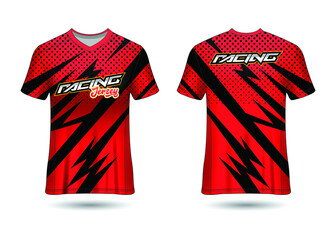 Sports Racing  Jersey Design Template for Team Uniforms Vector