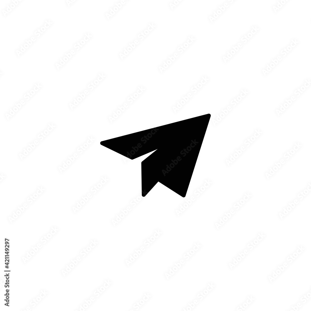 Poster paper plane icon vector for web, computer and mobile app