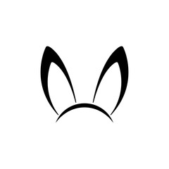 Bunny ear  icon design template vector isolated
