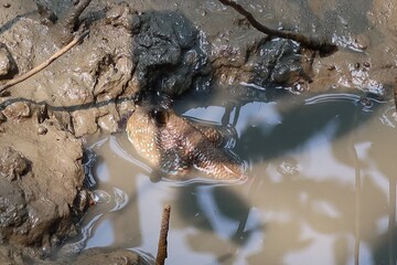 The goby is a fish belonging to the (Oxudercinae) subfamily of the goby family, widely distributed in mud seas and tropical mangroves