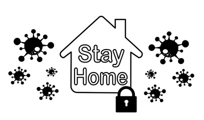 stay at home stay safe lockdown,covid-19 campaign to stay at home.icon lifestyle activity that you can do at home to stay healthy.  
