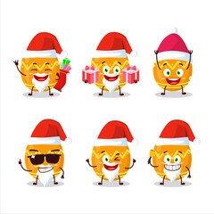 Santa Claus emoticons with orange easter egg cartoon character