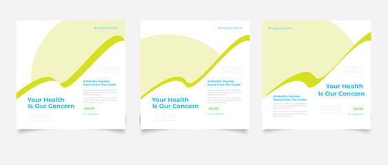Obraz premium Healthcare post social media banner ad post template