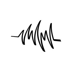 Music visualizer icon design template vector isolated