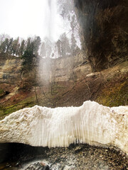 Waterfall Sulzigbachfall (waterfall Sulzigbach or Sulzigbachfall Wasserfall) in the Sulzigtobel...