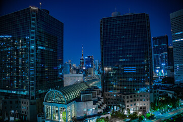 東京都港区から見える高層ビル群