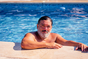 man in swimming pool