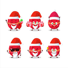 Santa Claus emoticons with red easter egg cartoon character