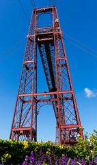Fototapeta na wymiar Historic Vizcaya Bridge in the Biscay province of Spain. High quality photo