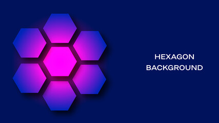 Abstract background with hexagon . 