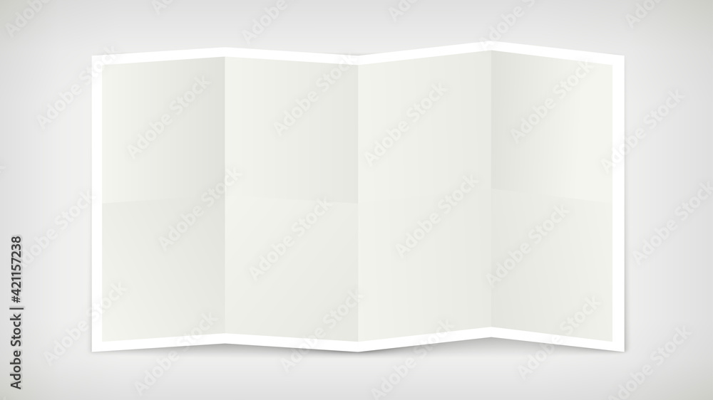 Poster Folded map isolated with shadow. Template for a content