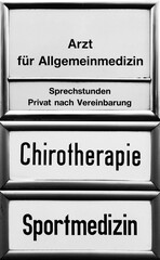 Sportmedizin Chirotherapie Praxisschild