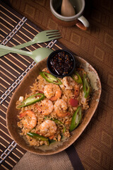 Chili Paste Fried Rice with Shrimp