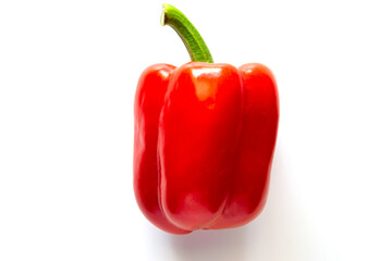Red bell pepper on a white background