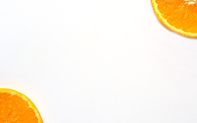 Orange close-up on a white background