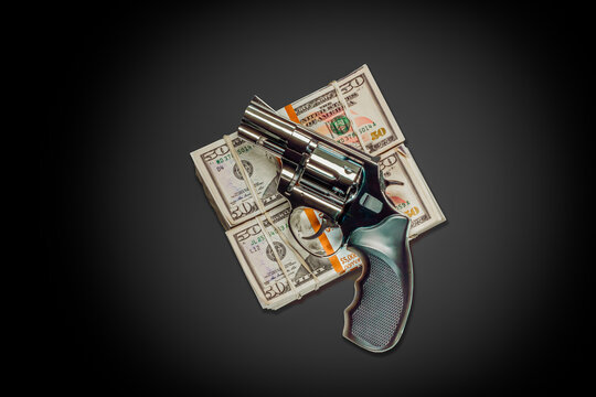 $50 bills and revolver
