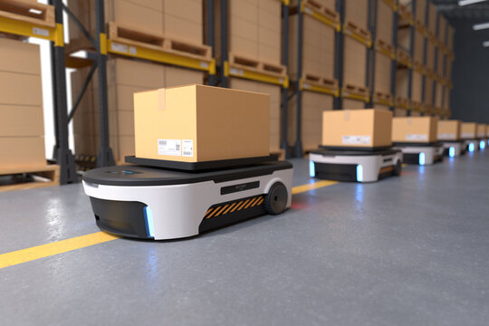 Autonomous Robot transportation in warehouses, Warehouse automation concept