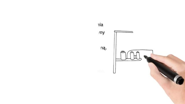 Weaver computer drawing whiteboard animation of job position