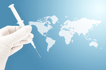 Vaccine from covid-19 disease. Coronavirus outbreak around the world