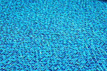 Blue aqua in swimming pool