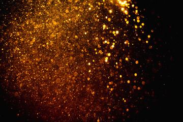 Glittering stars of blur gold  bokeh