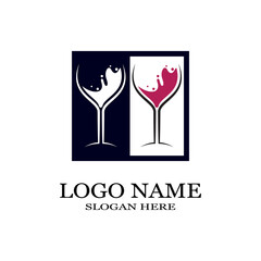 wine glass icon vector illustration template