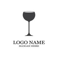 wine glass icon vector illustration template