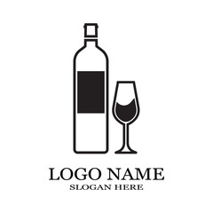 wine glass icon vector illustration template