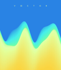 Abstract wavy background for banner, flyer and poster. Dynamic effect. Vector illustration. Cover design template. Can be used for advertising, marketing, presentation.
