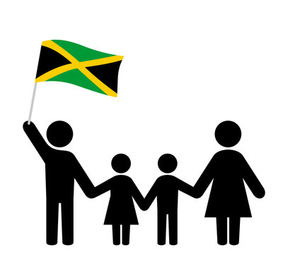 Family icon with jamaican flag