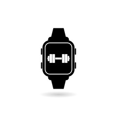 Fitness watch icon with shadow