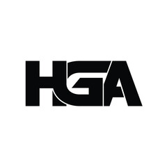 HGA letter monogram logo design vector