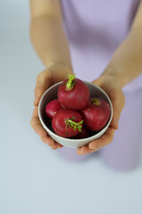 Radish in the hands
