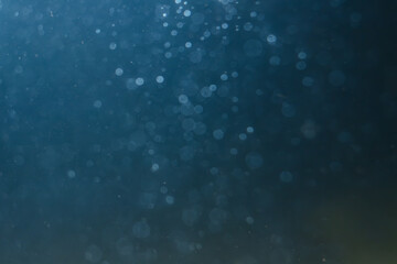 Blue bokeh of lights