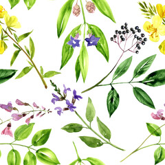 watercolor drawing floral background