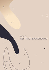Elegant abstract trendy universal background templates. Minimalist aesthetic. Gold Banner Background